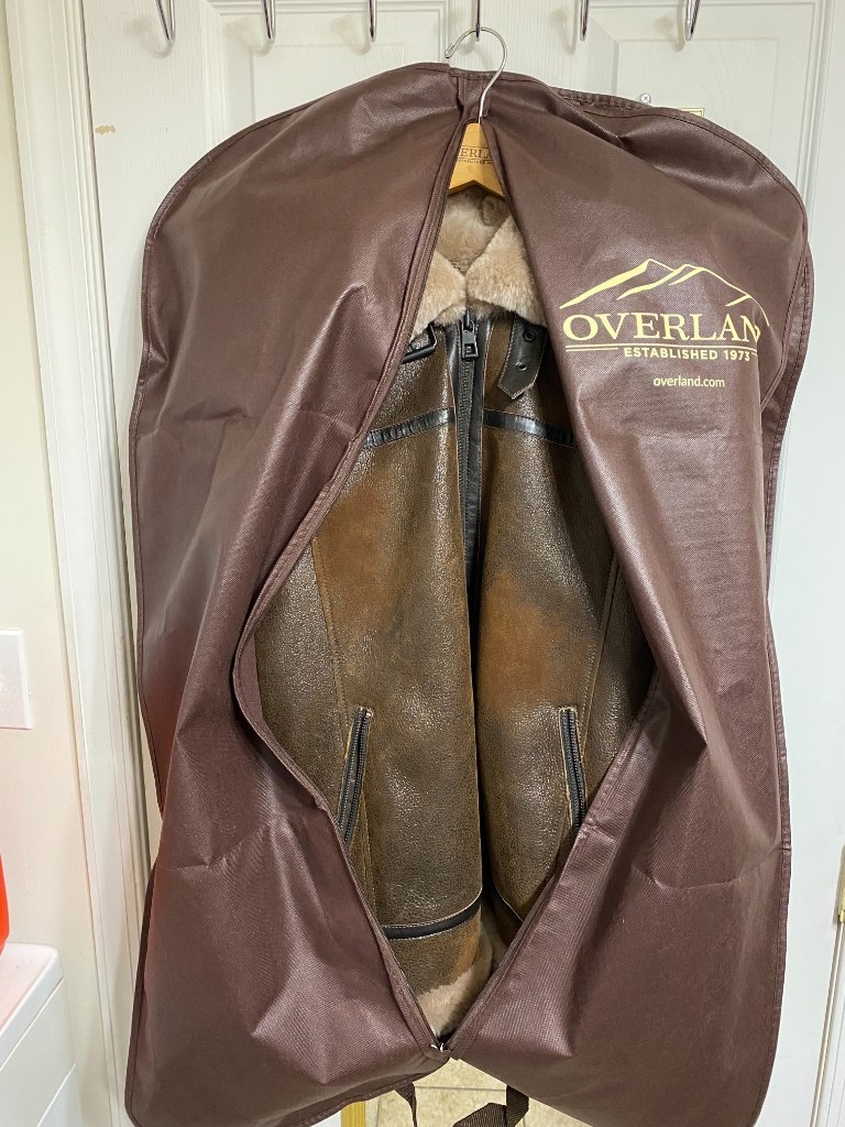 Overland Classic Burnt Cognac Edition Sheepskin B-3 Bomber Jacket — image 3 of 6